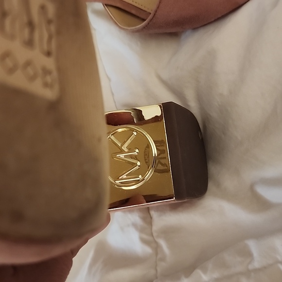 Michael kors Lana suade pink block heels size 7.5 - Picture 4 of 7